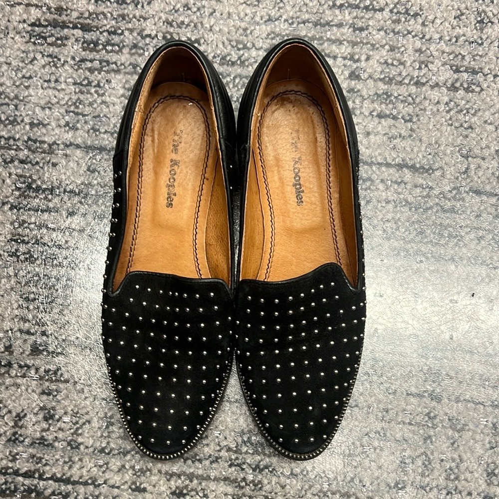 The Kooples Black Studded Loafers